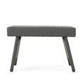 thumbnail image 4 of Noble House Salem Grey Wicker Arm Lounge with matching Gray Wicker Accent Table, 4 of 36