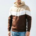 thumbnail image 2 of SUYIDA Men's Pullover Hoodie Sweatshirt Zip Up Hooded Jacket Contrast Design Long Sleeve Casual Athletic Streetwear Top Warm Comfortable Outerwear for Everyday Wear Travel and Leisure, 2 of 4