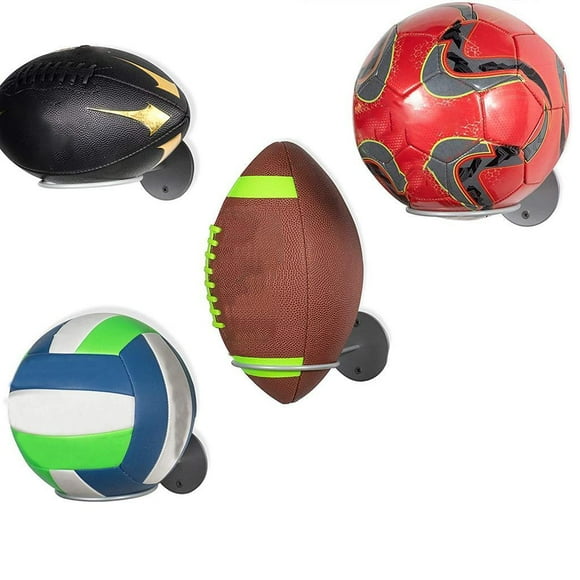 Xingzhi 1PCS Wall Mounted Ball Holders Display Rack Basketball Soccer Holder Decor