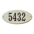 thumbnail image 1 of QualArc ROC-4701-SP 9 in. Rockport Oval in Sand Granite Polished Stone Color Solid Granite Address Plaque, 1 of 1