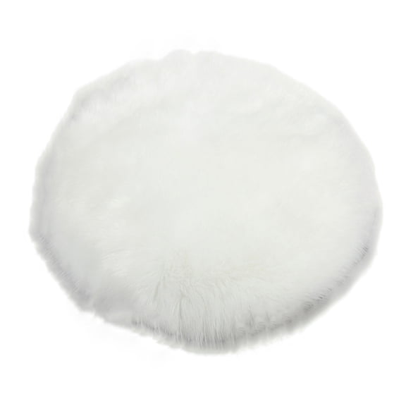 tooloflife Soft Plush Carpet Shaggy Round Rug Circular Carpet for Kids Girls Boys Bedroom Nursery Room Home 45cm White