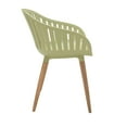 thumbnail image 2 of Nassau Outdoor Arm Dining Chairs in Sage Green Finish with Wood legs - Set of 2, 2 of 5