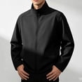 thumbnail image 2 of Men's Softshell Jacket Raglan Sleeves Lightweight Waterproof Rain Jacket Zip Up Windproof Windbreaker, 2 of 8