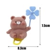 thumbnail image 3 of Adorno de bicicleta con forma de molinillo de viento y animales adorables | Accesorio de motocicleta con correa elástica | Adorno de muñeca de PVC esmaltado para manillar, 3 of 4
