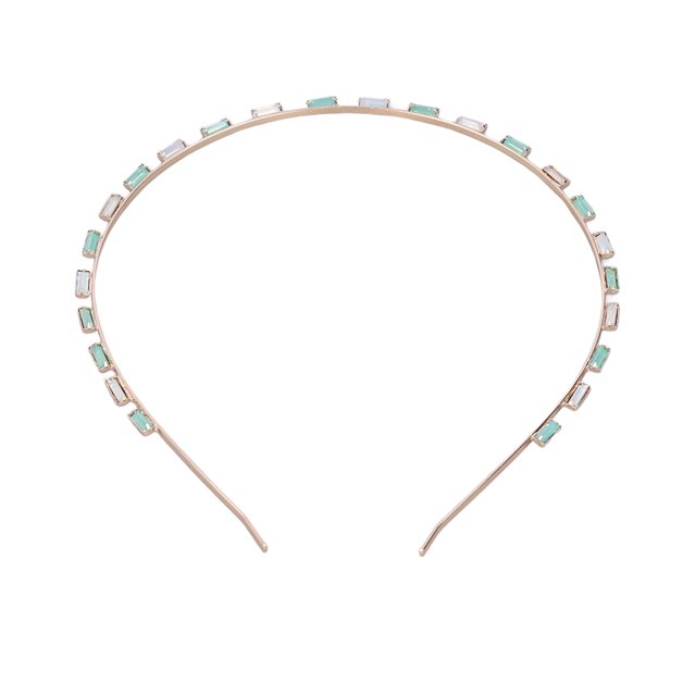 Headband Hair Accessories, Elasticity Practical Durable Rhinestone Headband Comfortable To Wear For School Dances For Weddings For Parties For Gifts ANGGREK Verde CHT-712