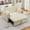 Beige, variant on 55" Convertible Loveseat Sleeper Sofa with Pull Out Bed, Modern Futon Sofa Bed with Adjustable Backrest,Built-in Charging Stations and Side Storage Pockets for Living Room, Apartment, Office