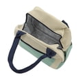 thumbnail image 2 of Unique Bargains 1 Pc Portable Color Matching Thermal Bag for Work 9.06"x5.51"x7.87" Beige Green, 2 of 5