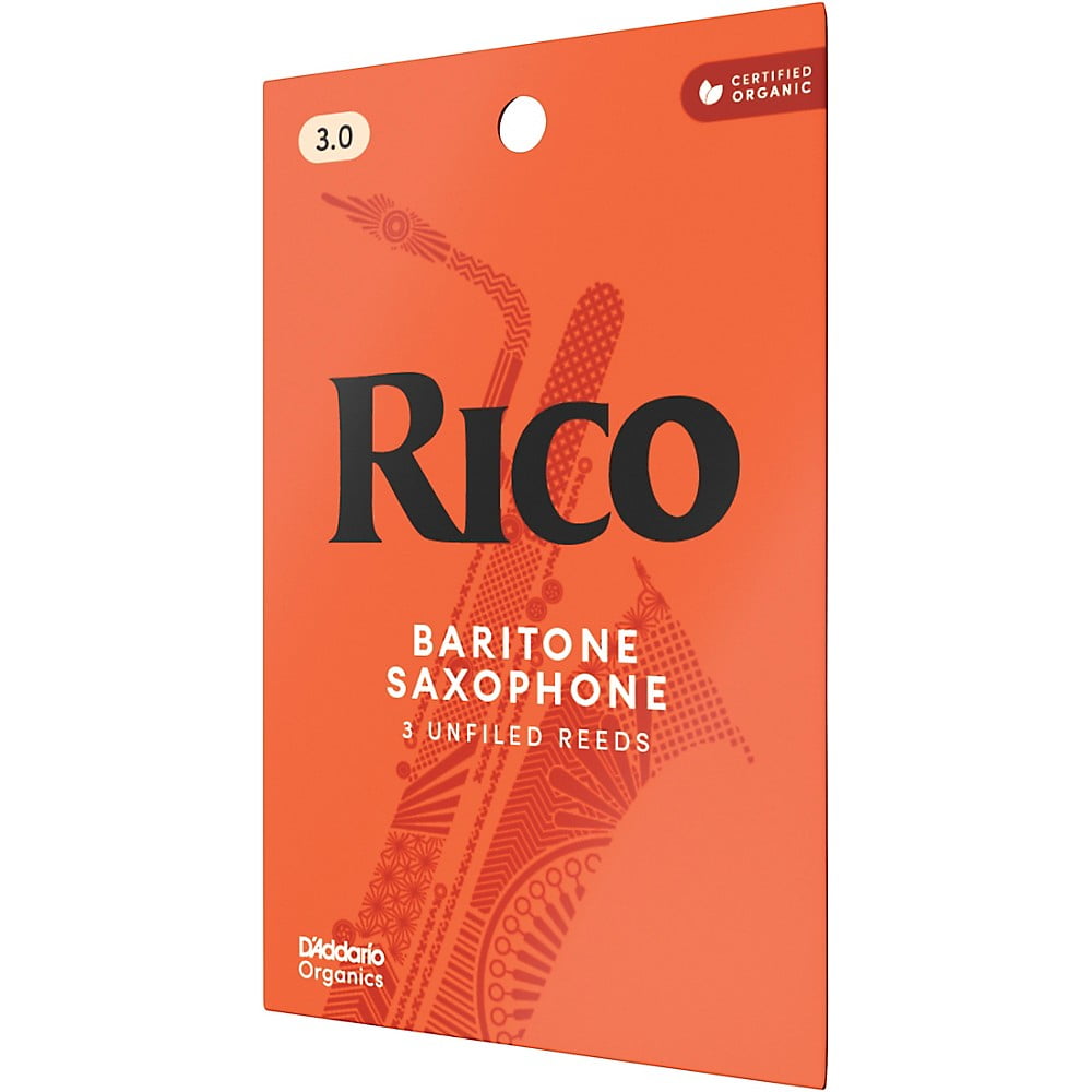 Rico by D'Addario Baritone Sax Reeds, Strength 3, 3-pack