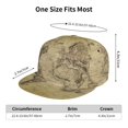 thumbnail image 4 of Kdxio Vintage World Map Print Snapback Hat for Men Women,Adjustable Baseball Cap, 4 of 7