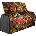 thumbnail image 4 of Halloween Cookies Autumn Leaves Mailbox Cover Magnetic Wooden Background Waterproof Mailbox Wraps Post Letter Box Decor 21x18 in, 4 of 6