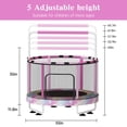 thumbnail image 4 of Baxluxe 55" 7-in-1 Upgraded Kids Trampoline, Reinforced Safe Design with Adjustable Height & Net, 500lbs Capacity Indoor and Outdoor Mini Trampoline for Boys & Girls Ages 3-8, Rainbow Unique, 4 of 7