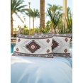 thumbnail image 6 of Outdoor Pillows Waterproof, Brown Beige Boho Bedding Throw Pillows with Insert for Couch Sofa Bed, Vintage Ethnic Tribal Southwestern 12x20 Inch Pillowcases Decorative Camping Patio Pillow Set of 2, 6 of 8