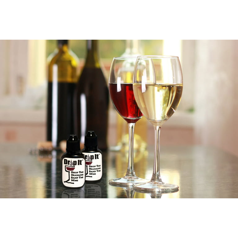 Drop It Wine Drops, 2 Pack – Natural Wine Sulfite Remover and Wine Tannin  Remover – Enjoy Wine Again, Works in Just 20 Seconds – Portable and  Discrete – A Wine Filter or Wand Alternative 