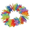 Pack of 12 Tropical Island Luau Party Rainbow Flower Costume Headbands 20"