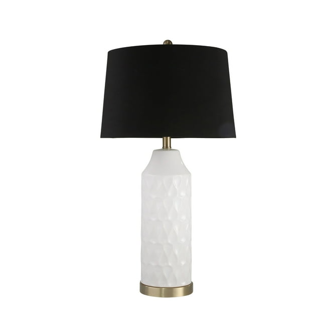 Sagebrook Home Ceramic 29" Cylinder Table Lamp, White