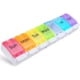 thumbnail image 1 of Pastillero semanal Organizador arcoíris Organizador de medicamentos portátil para 7 días Sin BPA, con botones y compartimentos grandes para el hogar y los viajes Rojo Verde, 1 of 5