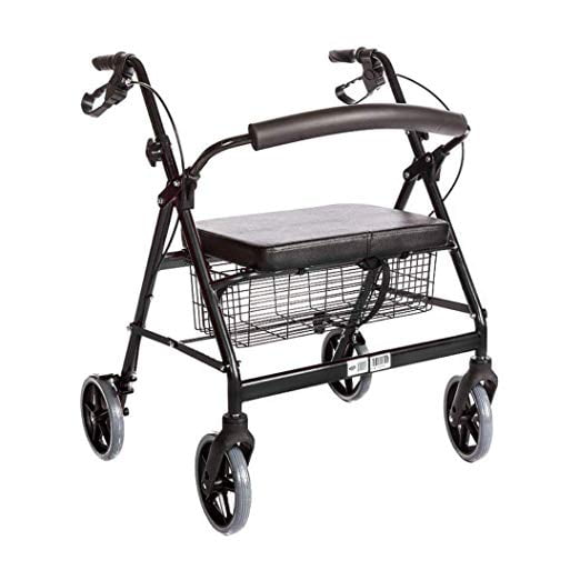 HEALTHLINE Heavy Duty Bariatric Rollator Walker With Seat and Wheels, 4