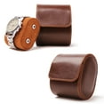 thumbnail image 4 of Luxury Leather Wristwatch Storage Box Travel Single Watch for Women Men, 4 of 12