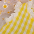 thumbnail image 4 of TOWED22 Baby Girl Clothes 2 Piece Toddler Outfits Sleeveless Floral Lace Vest Top Long Linen Pants Set(Yellow,5-6 Y), 4 of 9