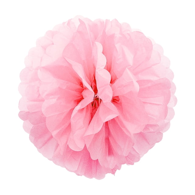 Conjunto de bolas de papel Naiovety Rosa 7.8 pulgadas pompón decoraciones de flores