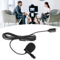 thumbnail image 1 of USB C Micrófono Lavalier, Micrófono Lavalier Wired Clear Sound OmnidirCional Medio Medio Ambiente TPE 4.9 Pies Cancelación de Ruido Inteligente Para Karaoke, 1 of 7