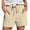 2-Beige, variant on Summer Linen Shorts for Women Drawstring Elastic Waisted Soft Fabric Pleated Casual Shorts with Sides Flat Pocket Pure Color Basic Comfort Beach Vacation Bottoms 2-Black L