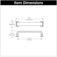 thumbnail image 4 of Belwith-Keeler B077894SN 128 mm CC Brighton Cabinet Pull, Satin Nickel, 4 of 7