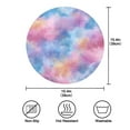 thumbnail image 3 of 15.4" Round Placemat Set of 6 Polyester Fabric Place Mats Non-Slip Dining Kitchen Table Mats for Kitchen Party Decor Watercolor Powder Blue Pattern, 3 of 5