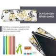 thumbnail image 5 of Yiaed Golden Glitter Butterflies Print Leather Pencil Case - Leather Pen Pencil Holder - Elegant & Practical Pencil Pouch for Work & Office, 5 of 7