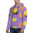 thumbnail image 2 of Bingfone Yellow Lemon And Orange Men'S Drawstring Hoodie Long Sleeve Pocket Sweatshirts-X-Large, 2 of 9