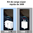 thumbnail image 3 of DAQI Cargador de Carga Rápida 36W 4 en 1，36W 4 Puertos de Carga Rápida PD Cargadores de Pared con QC, 3 of 7