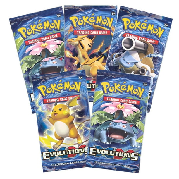 Pokemon Trading Card Game Evolutions Sealed Booster Pack x 4 XY