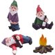 thumbnail image 1 of Gnomos de jardín en Miniatura Juego de 4 Figuras de Gnomos para Jardines de Hadas Gnomos Pequeño Adorno para Exteriores Micro Decoración,11 Feliz Sencillez, 1 of 5