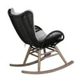Fanny Outdoor Patio Rocking chair in Light Eucalyptus Wood and Charcoal ...