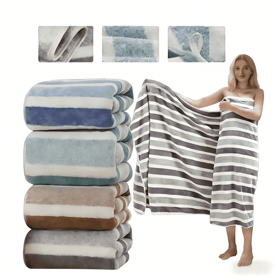 Fylivore Beach Bath Towels 4 Pack,35"x70" Ultra-Soft and Absorbent Lightweight, Quick-Drying Gym Towel Fast-Drying Adult Beach Towel with Hanging Loop, Perfect for Camping and Travel