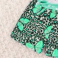 thumbnail image 5 of Tfken Summer Outfit Sets For Girls Short Sleeve Print Crew Neck Tops With Shorts Set Casual Summer Children Soft Outfit Green Size 1-2 Years, 5 of 5