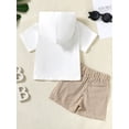thumbnail image 3 of CARETOO Toddler Boy Summer Short Clothes Sets Hooded Tee Matching Shorts Set 2PCS 1-5T Little Boys Cotton Fabric Casual Sporty Outfits, 3 of 7