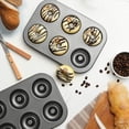 thumbnail image 5 of Woeilo Nonstick Donut Pan Cake Mold, Mini Carbon Steel Doughnut Baking Tray/Mould for Cookie, Muffin Bakeware Kit, DonutsBagels Doughnuts Biscuit Cake Baking Tray Maker Pan (12-Cavity) Black, 5 of 5