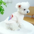 thumbnail image 3 of BT Bear Small Dog Sweater, Blining Rainbow Pattern Dog Shirt Coat Jacket, Winter Warm Fluffy Dog Clothes Outfit for Dogs Girl Boy XS, 3 of 6