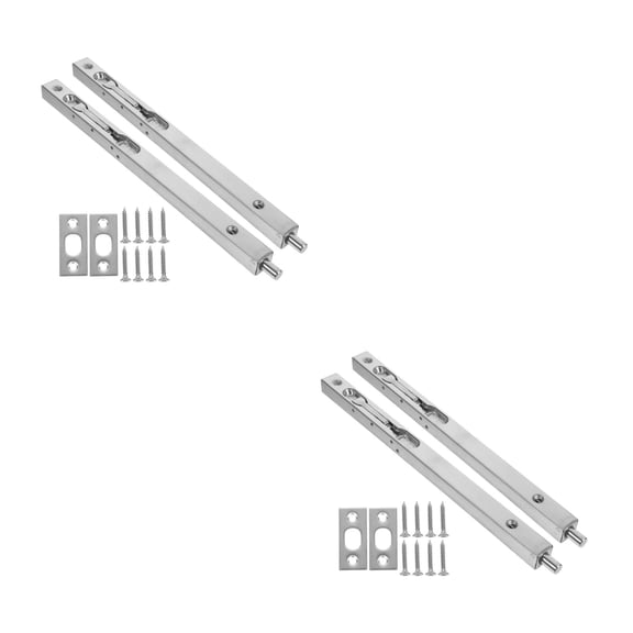 COSMOBETTY Door Latch, Stainless Steel, Silver, Easy Install, Home Safety, 4Pcs