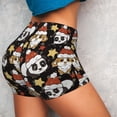 thumbnail image 4 of Fotbe Cute Dog Panda Seamless Shorts, Womens Workout Shorts High Waist Stretch Booty Short for Gym/Yoga/Running/Biking-, 4 of 9