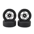 thumbnail image 2 of JUEGO DE LLANTAS DE RUEDAS DE NEUMÍCOS RC DE 4 PIZAS, Neumícos de Goma Hexagonales de 12 mm, Neumós a la deriva de Alta Resistencia Al Desgate para Coche de Carreras, 2 of 7