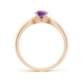 thumbnail image 2 of ANGARA Natural 0.45 Ct. Amethyst Solitaire Ring in 14K Rose Gold for Women (Ring Size: 5.5), 2 of 9