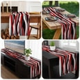 thumbnail image 6 of Red Stripe Table Runner 72 Inches Long, Grey White Ombre Geometric Modern Abstract Kitchen Coffee Dining Table Decoration for Home Party Birthday Wedding Home Decor 14x72 Inches, 6 of 8