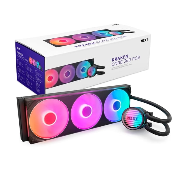 Enfriador líquido para CPU NZXT Kraken Core 360 RGB 360 mm negro