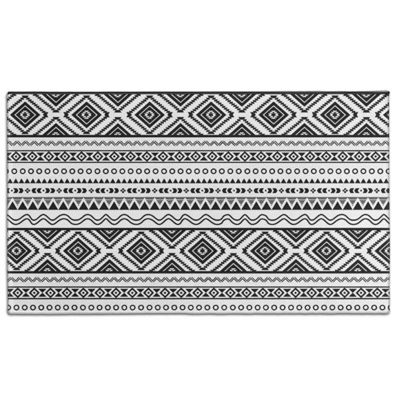 Black Geometric Striped Pattern Door Rugs,Washable Non Slip Door Mats Indoor,Decorative Door Mats,Entry Mat Indoor for Entrance,Bedroom,Kitchen,Bathroom,17"x30"