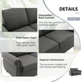 thumbnail image 6 of Harper & Bright Designs Convertible Sofa Bed Pull Out Sleeper Loveseat Couch Bed with Memory Foam Mattres for Small Space, Gray, 6 of 12
