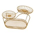 thumbnail image 1 of Cesta de frutas para encimera de cocina, cesta de malla metálica multiusos, organizador de 3 niveles Oro B, 1 of 2