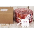 thumbnail image 5 of Soimoi 40Pcs Geometric & Texture Print Cotton Precut Fabrics For Quilting Craft Strips 2.5x42inches Jelly Roll - Red, 5 of 9