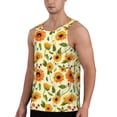 thumbnail image 2 of Pofeuu Sunflowers And Butterflies Print Men's Workout Tank Tops Sleeveless Muscle Gym Shirt Quick Dry-4X-Large, 2 of 7
